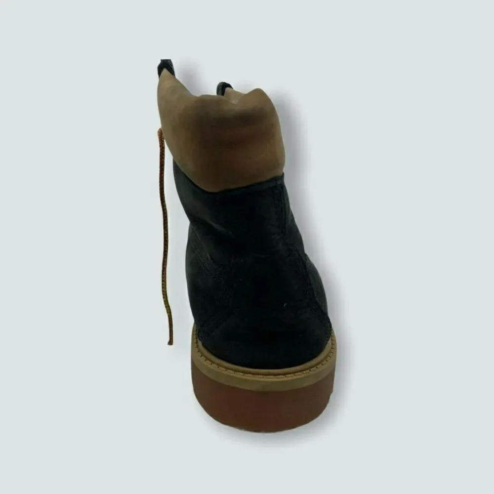 Timberland 6-Inch Premium Boots Mens Navy Blue Tan‎ Good Waterproof Nubuck